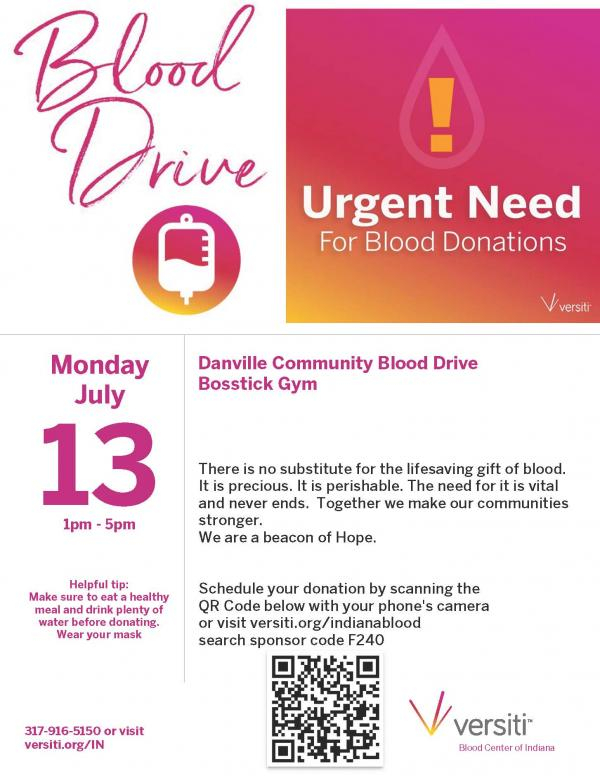 Danville Community Blood Drive Hendricks Power