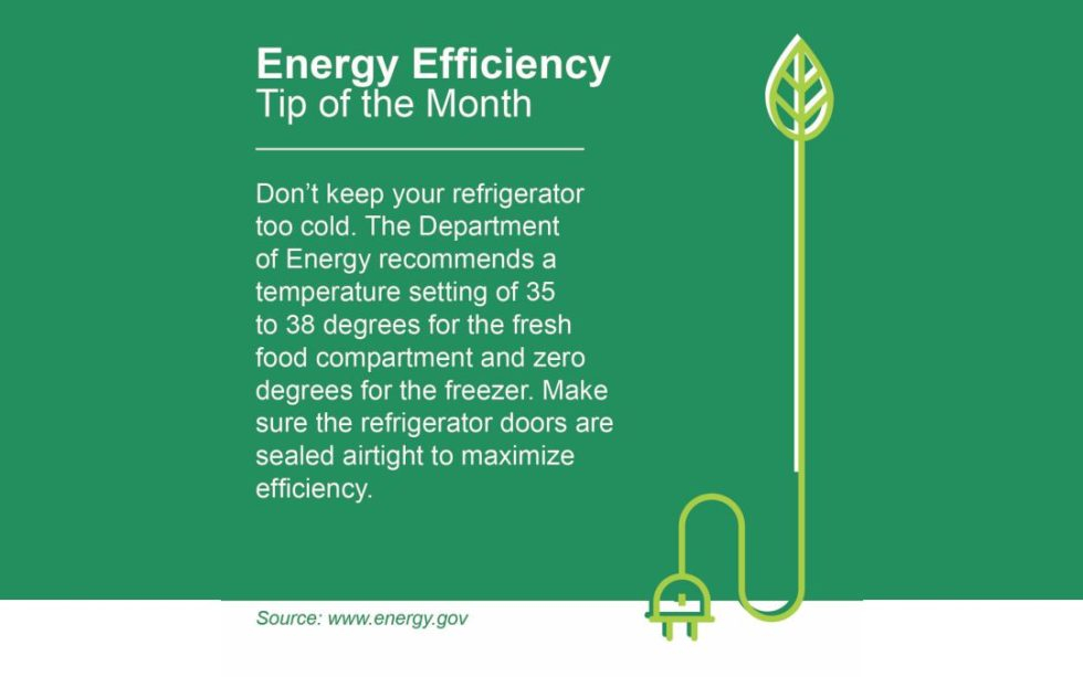 Energy Efficiency Tip Set Your Refrigerator Meeker Cooperative 