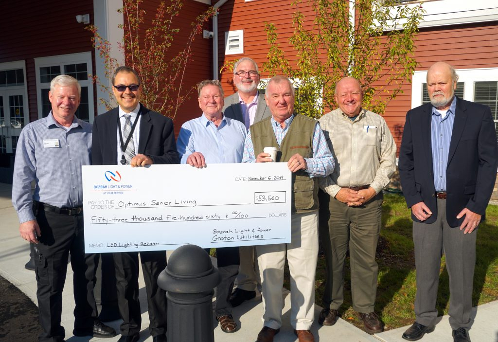 GU Bozrah Light And Power Present Rebate To Elmbrook Village