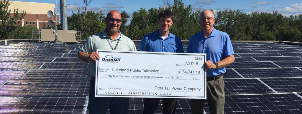 Lakeland Public Television Receives Rebate From Otter Tail Power 