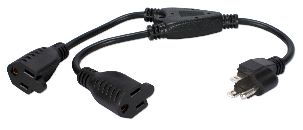 OutletSaver AC Power Splitter Adapter 16 Inches 6 Pack