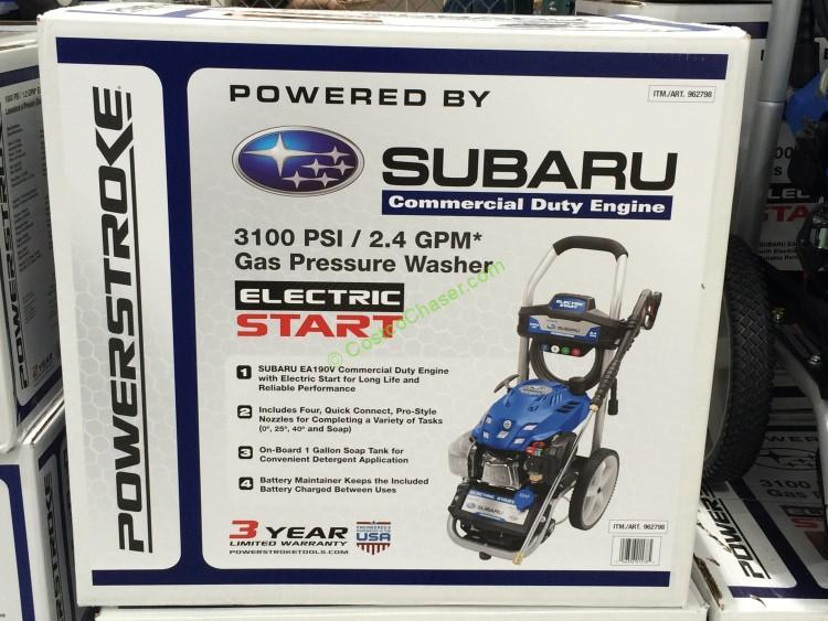 PowerStroke 3100 PSI Pressure Washer W Subaru Electric Start Engine 