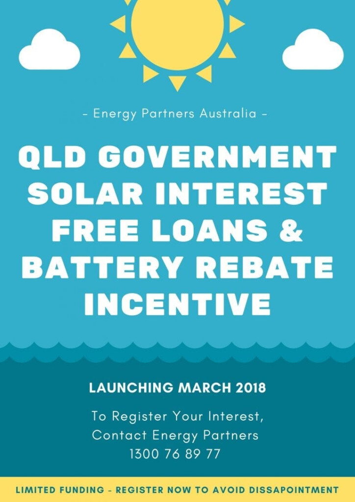 QLD GOVERNMENT SOLAR INTEREST FREE LOANS BATTERY REBATE INCENTIVE1 