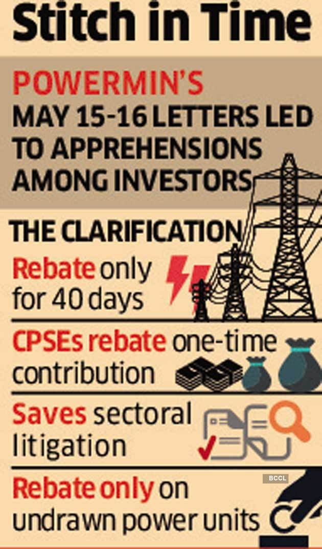 Rebate To Discoms Only For 40 Day Complete Lockdown Power Ministry 