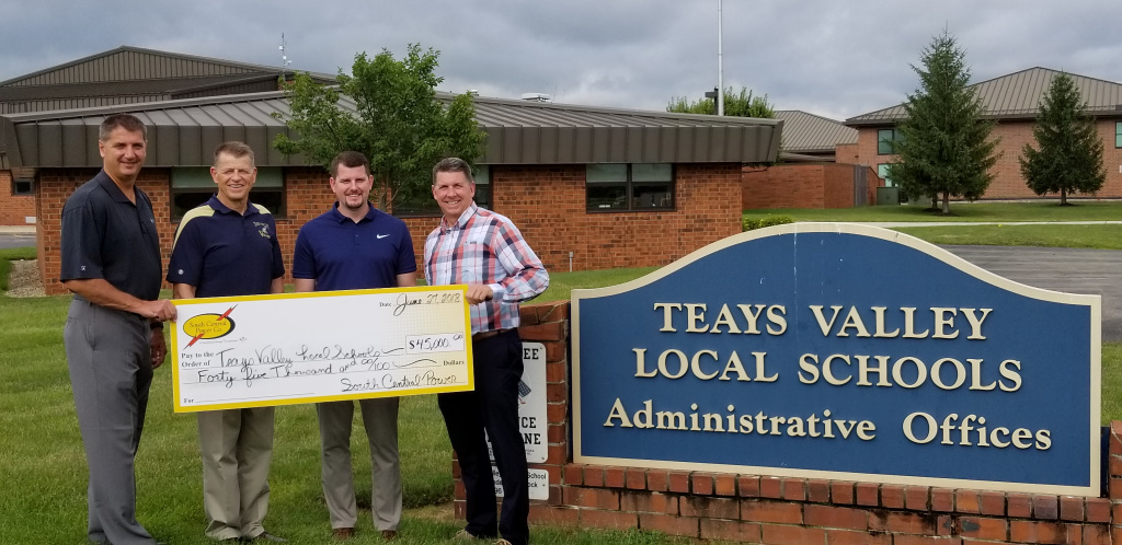 Teays Valley Receives 45 000 Lighting Rebate From South Central Power