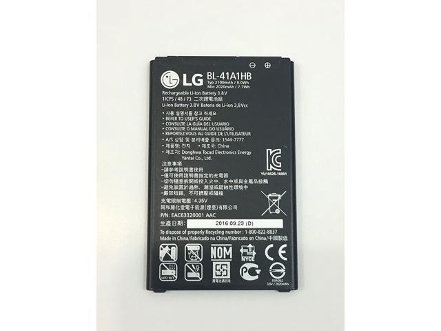 LG Li ion Cell Phone Battery 2100mAh BL 41A1HB 3 8V 1ICP5 48 73 For