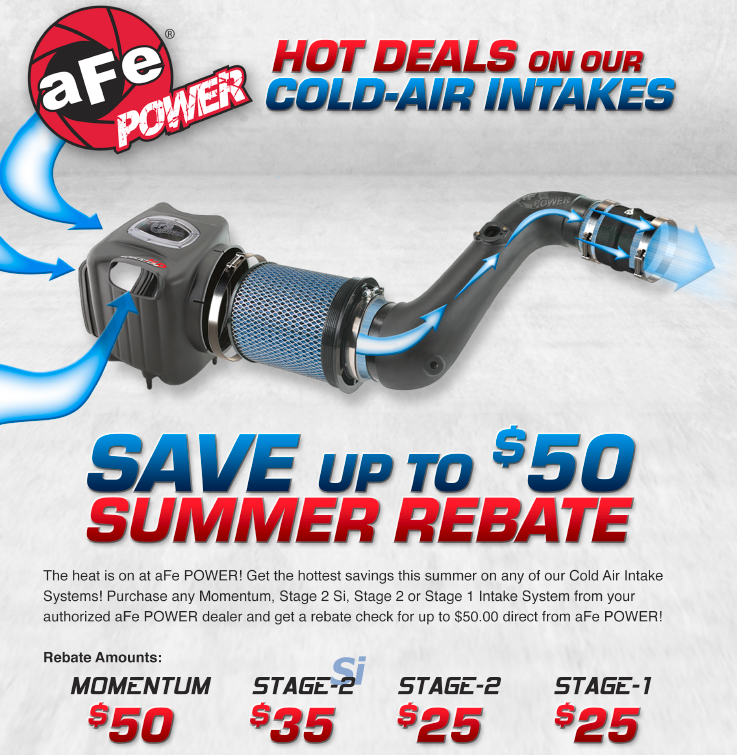 AFe Power Summer 2016 Rebate 5 Star Tuning