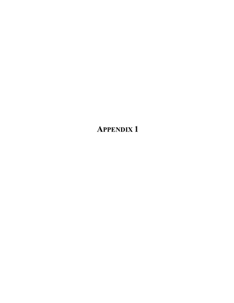 Appendix 1 Ontario Power Authority