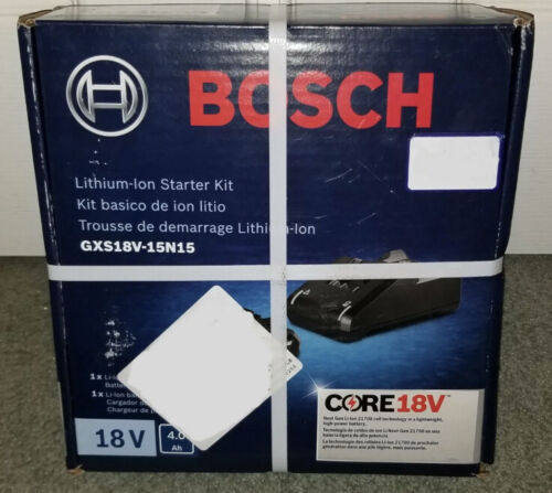 Bosch Core18V 4 Amp Hour Lithium Power Tool Battery Kit Charger 