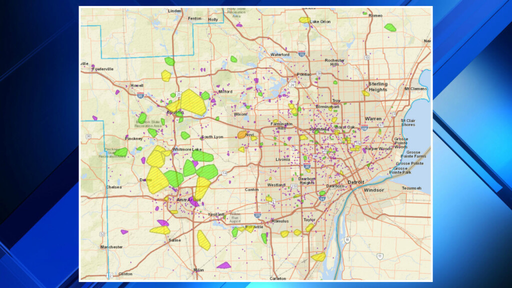 Dte Energy Power Outage Map Michigan Map