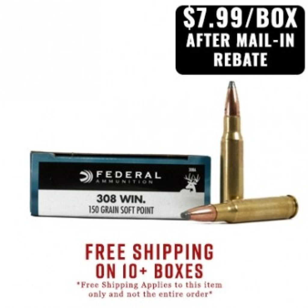 FEDERAL 308 150GR SP POWER SHOK AMMUNITION 20RDS 308A 7 99 After