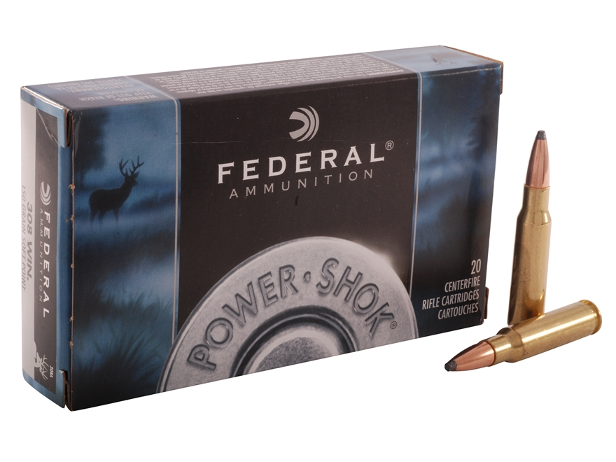 Federal Power Shok Ammo 308 Winchester 150 Grain Soft MPN 308A