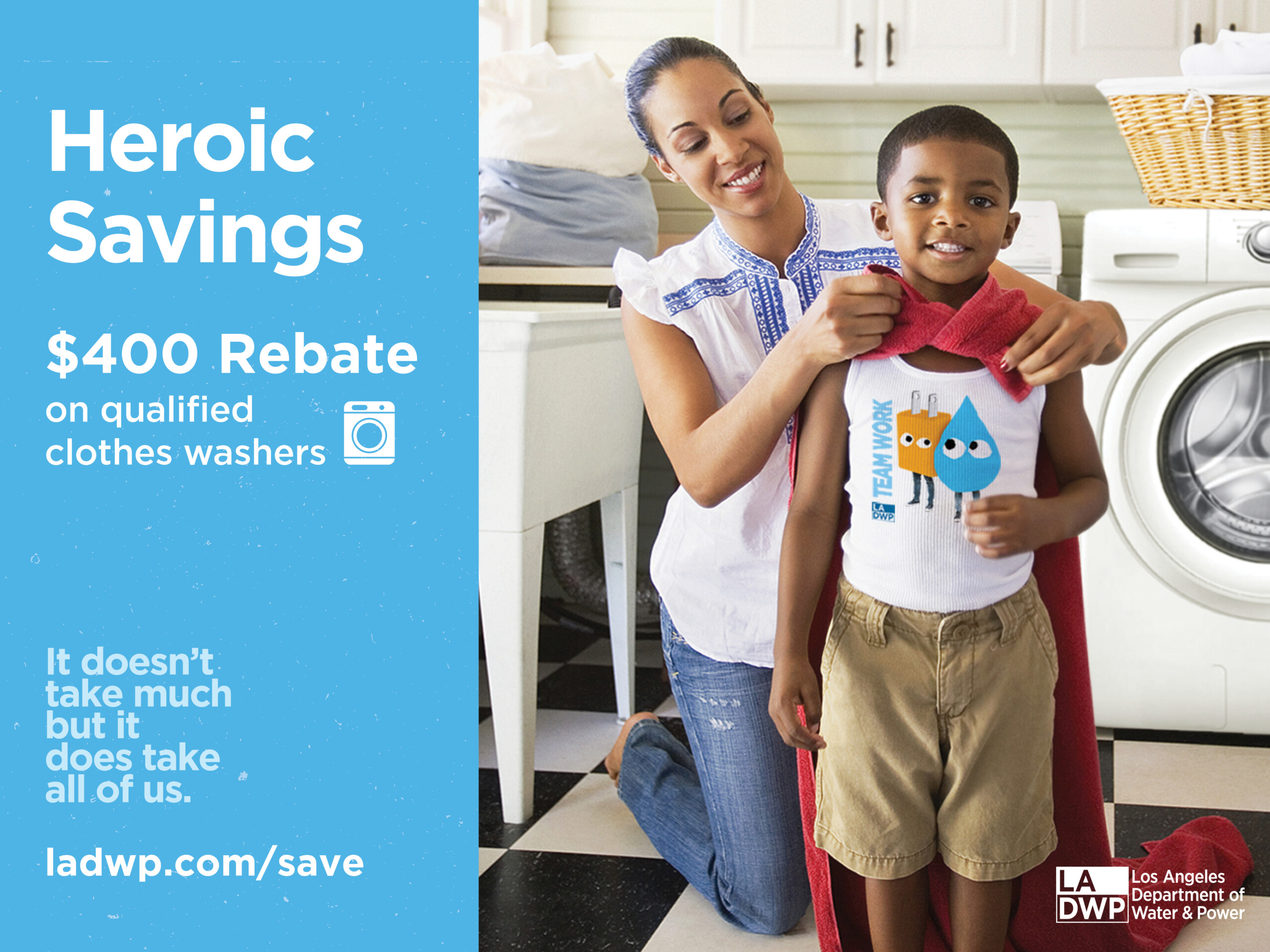 LADWP Increases Clothes Washer Rebate To 400 To Help Customers Achieve