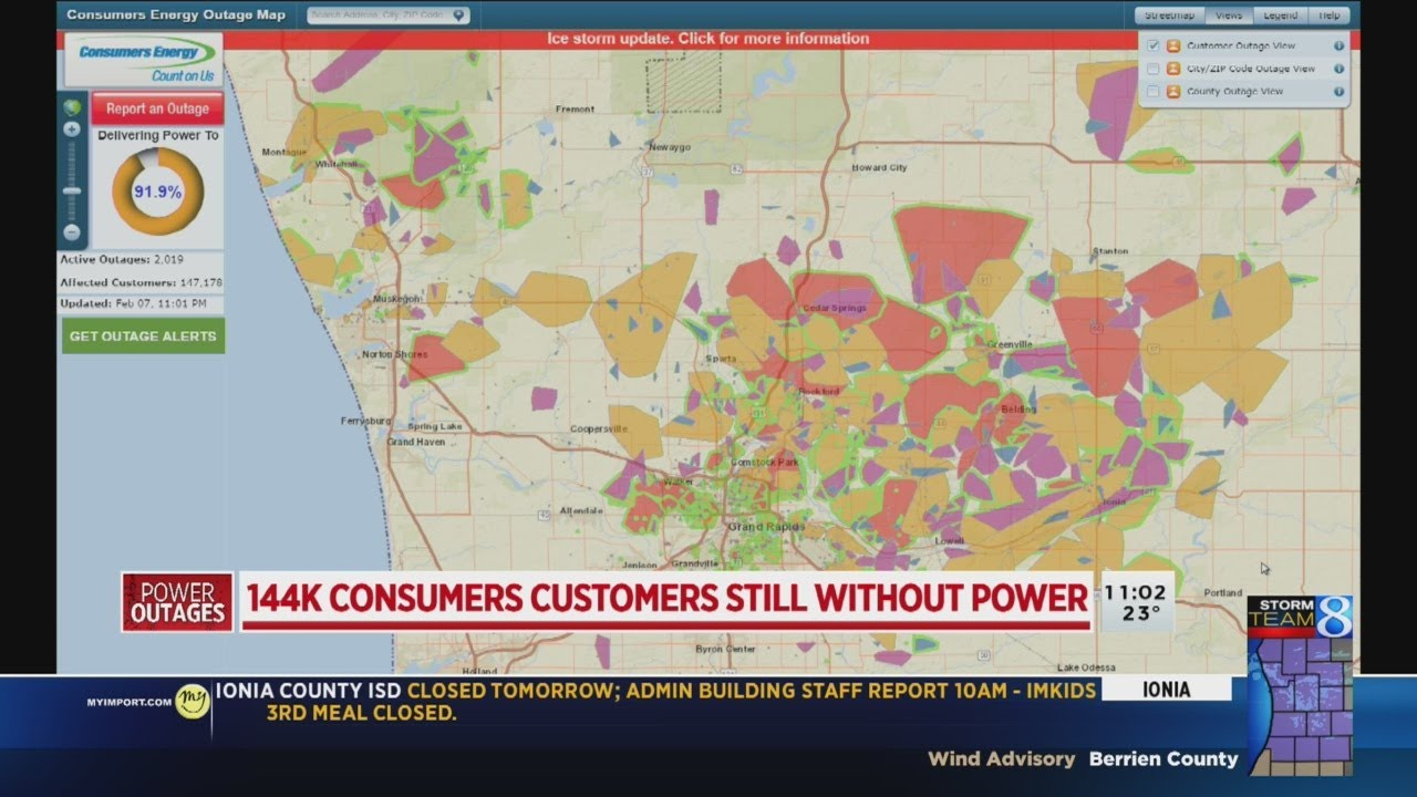 Power Outage Map Consumers Energy Map