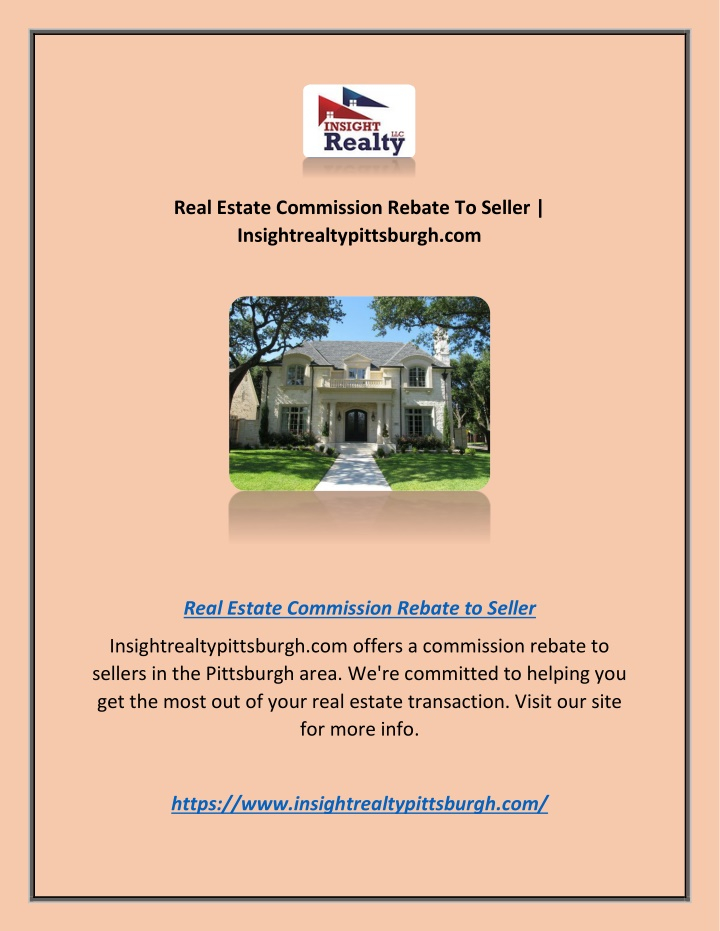 PPT Real Estate Commission Rebate To Seller Insightrealtypittsburgh