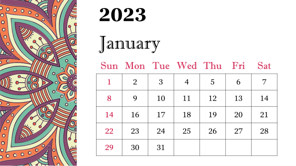 Shop Now 2024 Calendar PowerPoint Template Design