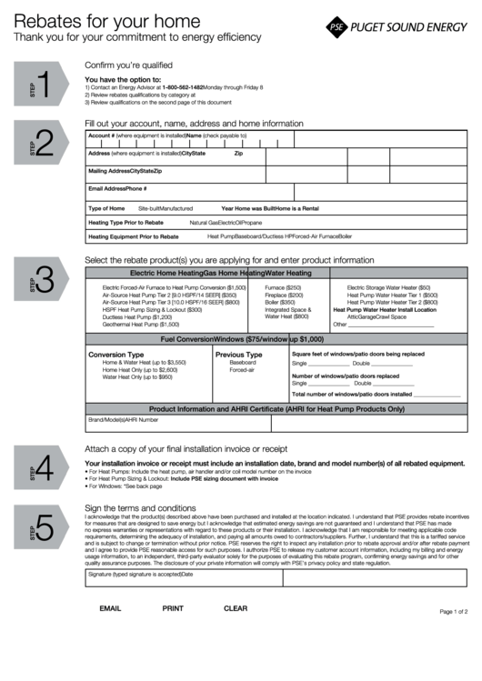 Top Pse Rebate Form Templates Free To Download In PDF Format