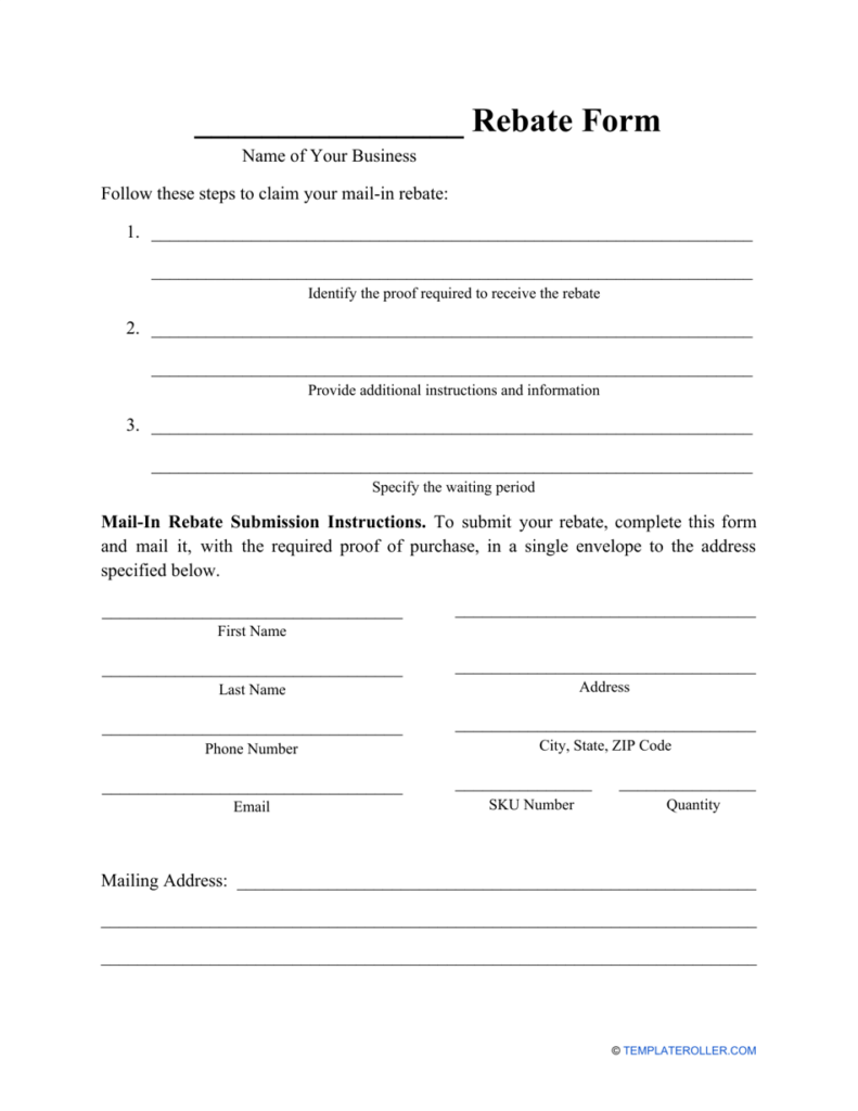 Volume Rebate Agreement Template