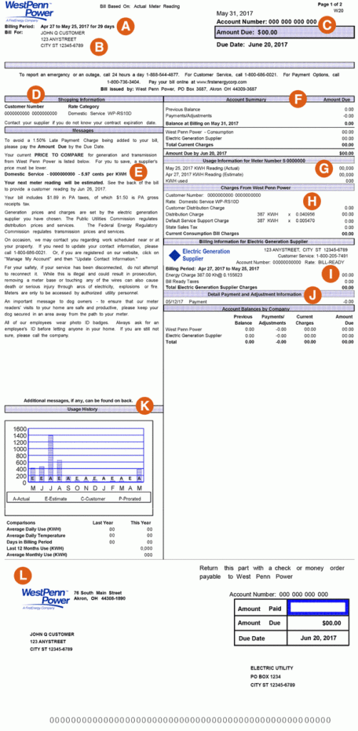 West Penn Power Bill