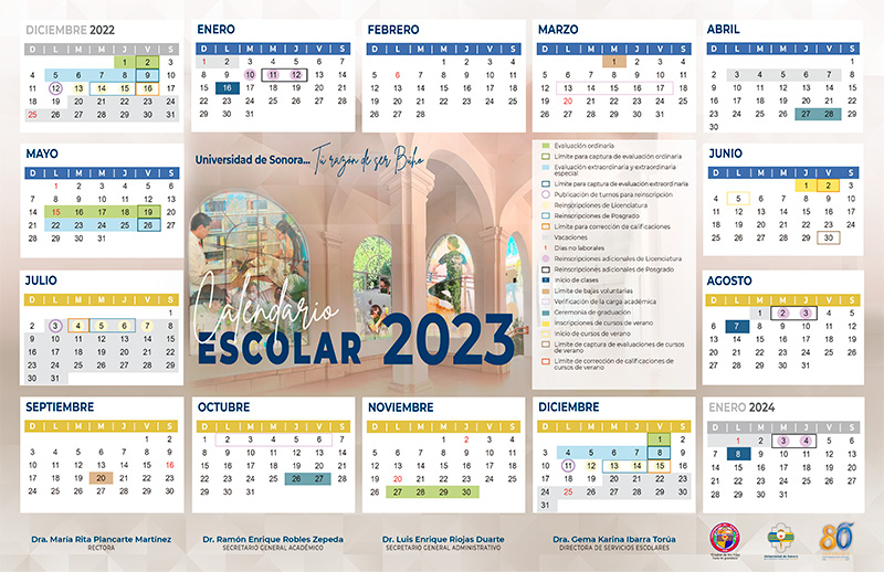 Calendario Escolar 2022 2023 Unison IMAGESEE