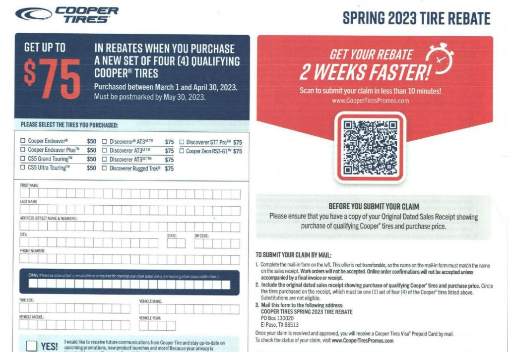 Cooper Tire Rebate 2024 TireRebate