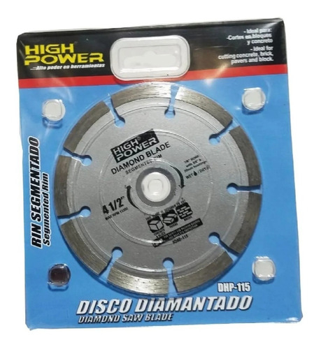 Disco Diamante Segmentado 4 1 2 PuLG High Power Dhp 115 Meses Sin 