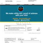 Fake Singapore Power Utility Bill