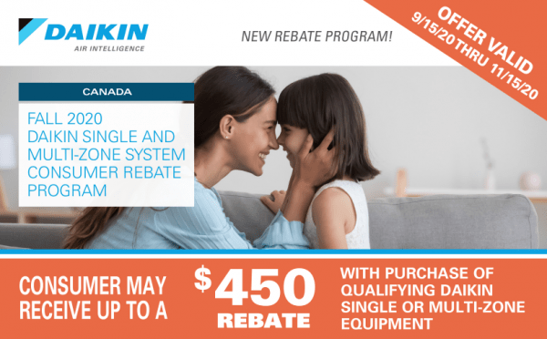 Fall 2020 Ductless Heat Pump Rebate Daikin Atlantic PumpRebate