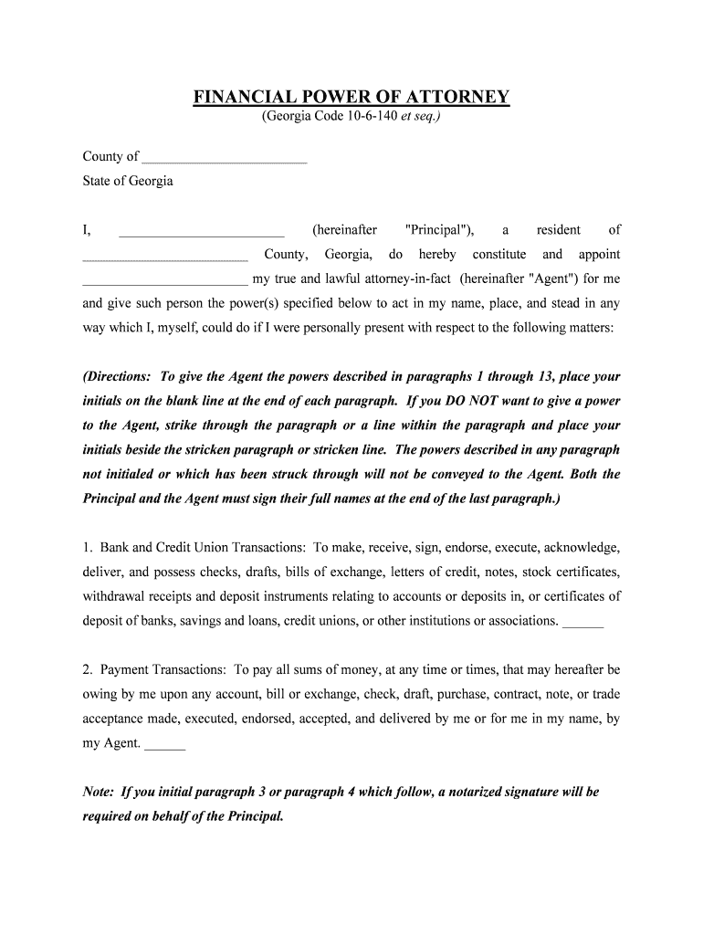 Ga Power Form Fill Out And Sign Printable PDF Template SignNow