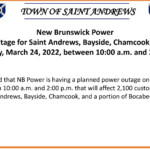 NB Power Scheduled Outage Town Of Saint Andrews