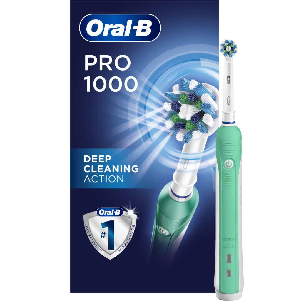 Oral B Pro 1000 Rechargeable Electric Toothbrush Green 1 Ct Walmart 