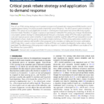 PDF Critical Peak Rebate Strategy And Application To Demand Response