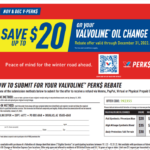 Valvoline Rebate 2023 Printable Rebate Form