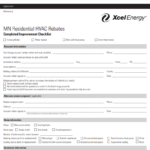 Xcel Energy Rebate Form Online Printable Rebate Form